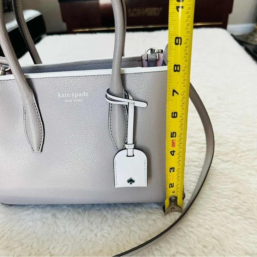Kate Spade Eva Grain Leather Top Zip Soft Taupe Satchels/Crossbody Small Bag